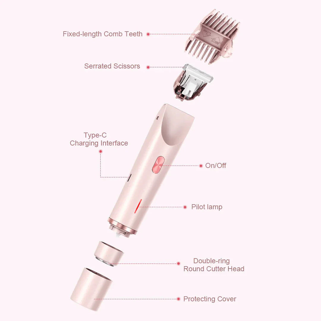AuraSkin™ - 2 in 1 Painless Bikini Hair Trimmer