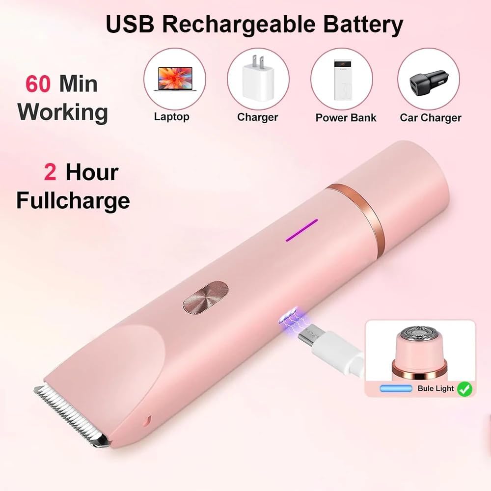 AuraSkin™ - 2 in 1 Painless Bikini Hair Trimmer